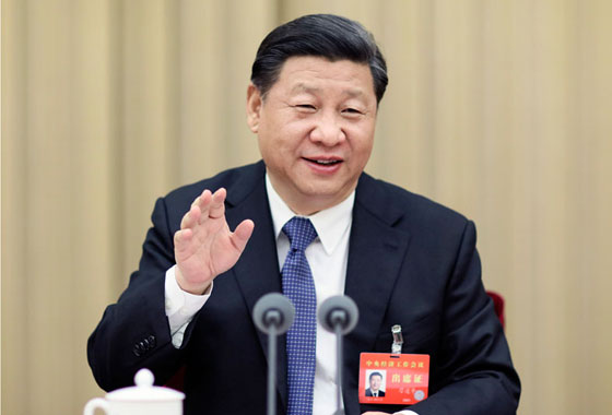 2015年12月18日至21日，中央经济工作会议在北京举行。中共中央总书记、国家主席、中央军委主席习近平发表重要讲话。 新华社记者兰红光摄
